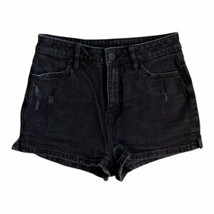 BDG Black Pinup Supper High-Rise with Distressed Details